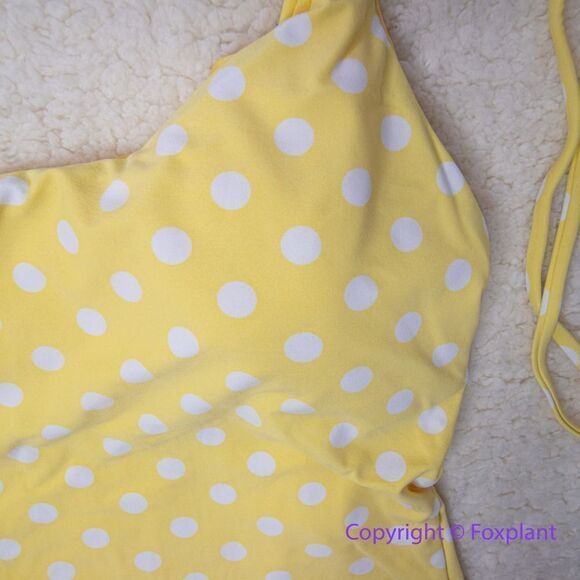 NEW Onia Polka Dot Sunshine Yellow Ginny One Piece Swimsuit, size L - Picture 8 of 16